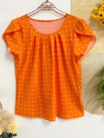 Blusa Plus Size Bolinhas Poá Fernanda - Imagem 7