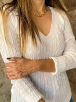 Blusa Feminina de inverno feita em tricô
