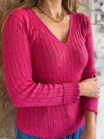 Blusa Feminina de inverno feita em tricô