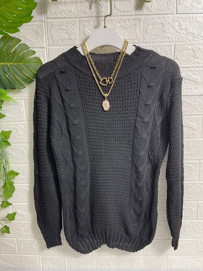 Blusa Feminina Feita de Tricô para o Frio