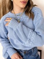 Blusa Feminina Feita de Tricô para o Frio