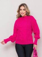 Blusa Feminina Feita de Tricô para o Frio