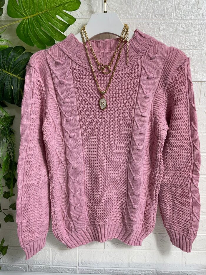 Blusa Feminina Feita de Tricô para o Frio