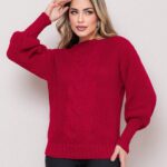Blusa Feminina Feita de Tricô para o Frio