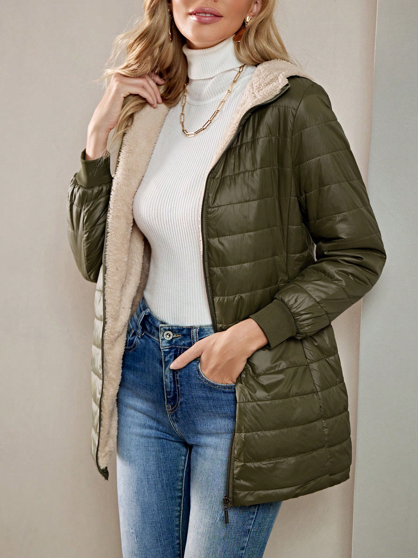 Jaqueta Feminina Puffer de Inverno