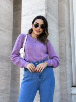 Blusa Feminina Feita de Tricô para o Frio