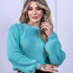 Blusa Feminina Feita de Tricô para o Frio