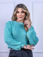 Blusa Feminina Feita de Tricô para o Frio