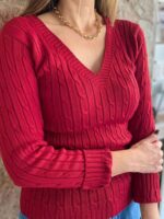 Blusa Feminina de inverno feita em tricô