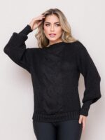 Blusa Feminina Feita de Tricô para o Frio
