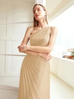 Vestido Festa Longo Plissado Stella