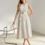 Vestido Longo Com Cinto Talia