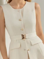 Vestido Longo Com Cinto Talia