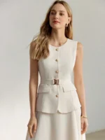 Vestido Longo Com Cinto Talia