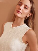 Vestido Longo Texturizado Com Babado